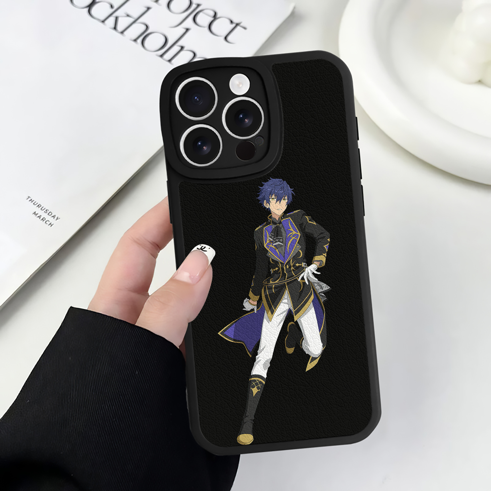 （画像用） あんさんぶるスターズ! Ensemble Stars 【iPhone 16シリーズ対応】シリコンスマホケース（レザー調） 材質：シリコン